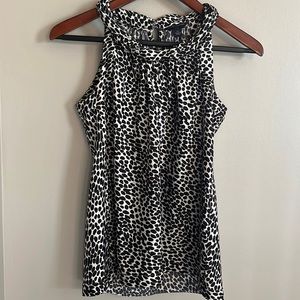 Banana Republic Sleeveless Blouse Abstract Dots